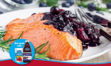 SALMON WITH CRANBERRY SUPERBERRY VINAIGRETTE