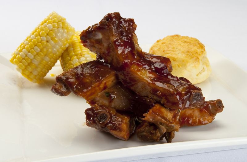 BBQ PORK RIBS WITH SWEET AND SMOKY CRANBERRY GLAZE